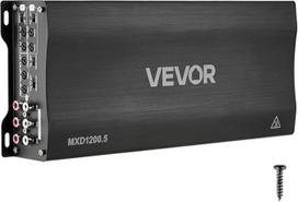 VEVOR automobilinis stiprintuvas 5 kanalų galios stiprintuvas D klasės tiltinis maksimalus 4 x 100 W prie 4 omų / 4 x 200 W prie 2 omų + 1 x 1000 W prie 2 omų / 1 x 500 W prie 4 omų didelės galios stiprintuvas, skirtas transporto priemonėms