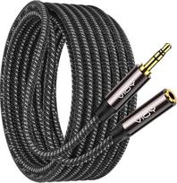 VIOY Aux kabelis, 3,5 mm ausinių prailginimo kabelis [6 M] Stereo garso kabelis nuo lizdo iki lizdo Varinis korpusas Nailoninis pintas aukštos kokybės kabelis, skirtas išmaniesiems telefonams, ausinėms, medijos grotuvams