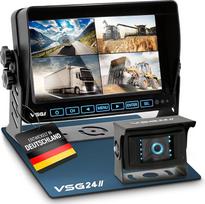 VSG 24 atbulinės eigos kamera 7 colių HD profesionalus rinkinys, įskaitant IP69K kamerą, monitorių, kabelį - vandeniui atspari naktinio matymo 12V-24V, lengvai montuojama / patikima atbulinės eigos sistema, skirta lengvųjų automobilių priekaboms, sunkveži