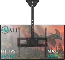 WALI televizoriaus laikiklis ant lubų Visiškai judesiu reguliuojamas televizoriaus laikiklis tinka daugumai LED, LCD, OLED televizorių nuo 26" iki 65", iki 45 kg, VESA 400 x 400 mm (CM2665-P), juodas