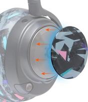 WC šoninės plokštelės "Arctis Nova" ausinėms iš "Wicked Cushions" | Tinka "Arctis Nova Pro Wireless/Pro Wired/Nova Elite/Nova 7 / 7X / 7P" | 90-ųjų juoda