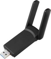 WLAN atmintinė kompiuteriui, USB WLAN atmintinės adapteris PC WiFi adapteris su antenomis, interneto atmintinė, nešiojamajam kompiuteriui, dviejų dažnių 2,4 GHz/5,8 GHz 1300Mbps, suderinama su 10/8/7, numatytoji versija