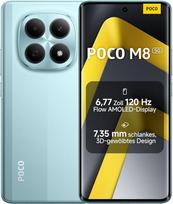 XIAOMI Poco M8 5G išmanusis telefonas, 8GB RAM + 512GB atminties, 6,77 colių 120 Hz "Flow AMOLED" ekranas, "Snapdragon 6 Gen 3", 50 MP AI dviguba kamera, 7,35 mm plonas 3D išlenktas dizainas, žalias