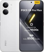 XIAOMI Poco X8 Pro Max išmanusis telefonas 12GB + 256GB, procesorius Dimensity 9500s, 8500mAh baterija, itin ryškus AMOLED ekranas, 50MP Light Fusion 600 pagrindinė kamera su OIS, baltos spalvos