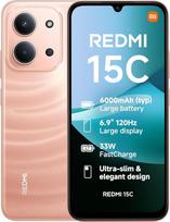 XIAOMI Redmi 15C, išmanusis telefonas 4+256GB, 17,5 cm (6,9 colio) 120Hz ekranas, 7,99 mm konstrukcija, "MediaTek Helio G81-Ultra Octa-Core", 50 MP AI dviguba kamera, 6000 mAh, "Twilight Orange", įkroviklis neįtrauktas