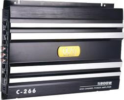 yaeccc c-266 5800 Watt automobilio 4 kanalų galios stiprintuvas Stereo garso super žemų dažnių žemų dažnių garsiakalbis AMP 12V