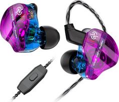 Yinyoo CCZ DC01 PRO ausinės su mikrofonu, galingo boso IEM ausinės, galinga magnetinė kompozitinė membrana, laidinės ausinės, išskirtinės patentuotos ausinės, lengvos