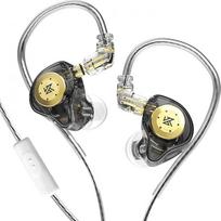 Yinyoo KZ EDX PRO ausinės su HD mikrofonu, dervos ir metalo korpusu, ausinių ausinės su giliu bosų garsu, HiFi ausinės 1DD 10 mm dinaminis garsiakalbis, 2 kontaktų 0,75 mm OFC kabelis
