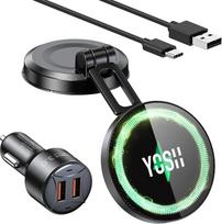 YOSH "MagSafe" laikiklis automobiliui 15 W mobiliojo telefono laikiklis automobilyje su įkrovimo funkcija, magnetinis belaidis įkroviklis automobilyje, skirtas "iPhone 17/16/15/14/14/13/12", skirtas "MagSafe" dėklui su 36 W automobiliniu įkrovikliu