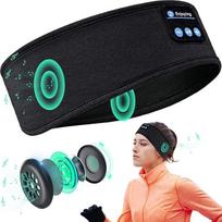 ZGZ miego ausinės "Bluetooth" ausinės, belaidės sportinės ausinės su itin plonais ir minkštais kempininiais stereofoniniais garsiakalbiais, ausinių ausinės miegui, kelionėms, bėgimui, meditacijai (juodos spalvos)-XD2