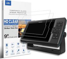 [2 pakuotės] Apsauginis stiklas Garmin Striker Vivid 9sv Fish Finder 9 colių jutikliniam ekranui nuo įbrėžimų (HD Clear)