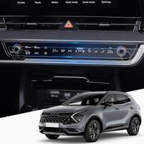[2 nanoplokštelių pakuotė "Ki-a Sport-age NQ5 2022-2024 2025" ekrano apsaugai, nano oro kondicionierius "Sport-age NQ5" su apsauga nuo pirštų atspaudų