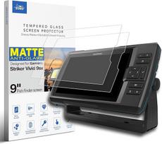 [2 pakuotės] Apsauginis stiklas Garmin Striker Vivid 9sv Fish Finder 9 colių jutikliniam ekranui nuo įbrėžimų ir atspindžių (matinis)
