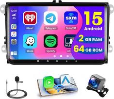 [2+64G] "Hikity Android 13" automobilinis radijas "Carplay", skirtas "VW Golf 5", "Golf 6", "Passat", "Jetta Polo", "Polo Candy", automobilinis radijas su 9 colių ekrano jutikliniu ekranu su "Android" automobiline navigacija, WiFi, BT, RDS, atbulinės eigo