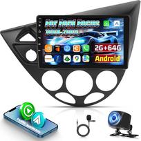 [2G + 64G] "Android" automobilinis radijas "Ford Focus 1998-2005" su belaidžiu "Carplay" ir "Android Car", 9 colių HD jutiklinio ekrano automobilinis radijas su GPS/WiFi/Bluetooth/EQ/FM RDS