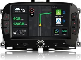 [6G + 128G] IPS 9 colių "Android 15" automobilinis radijas "Fiat 500 2016-2019" su "Navi Octa Core" [Integruotas "CarPlay"/"Android Auto"/"DSP"/"Mirror Link"/"GPS Navi"/360 kamera"/"Bluetooth 5.0"/"WiFi"/"USB