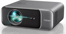 [Automatinis fokusavimas/trapezoidinė korekcija] "WiFi6 Bluetooth" 1080P Full HD projektorius 4K palaikymas namų kinui / lauke, YABER vaizdo projektorius Nešiojamas LED projektorius, suderinamas su išmaniuoju telefonu/televizoriaus lazdele/PS5