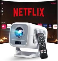 [Suderinama su "Netflix"] Išmanusis projektorius Native 1080P FHD 4K palaikymo projektorius 800 ANSI "Google Cts" sertifikavimas "Car Focus" ir "Keystone" "Android" 13 mini projektorius, "WiFi 6" ir "Bluetooth N300
