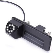 【8 LED naktinio matymo diodų】 Aukštos kokybės galinio vaizdo kamera su bagažinės rankena ir jungikliu, vandeniui atspari plataus kampo kamera, skirta VW Skoda Roomster Superb Cambi Yeti Fabia Octavia II 1Z 2 Audi A1