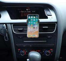 【Atnaujintas automobilinis telefono laikiklis A4 B8 07-15 / A5 8T, automobilinis telefono laikiklis visiems išmaniesiems telefonams (juodas)