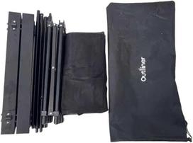 Kempingo stalas Outliner Kempingas, juodas, 120 cm x 55 cm x 50 cm