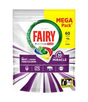 Automatinių indaplovių kapsulės FAIRY Platinum+ Lemon Miracle, 60vnt