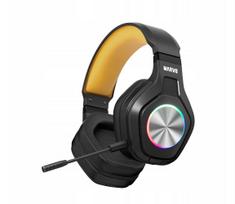 Žaidimų ausinės MARVO Pulz 80W HG9084W, belaidės, su mikrofonu, juodos
