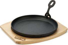 Keptuvė steikams su medine baze ketaus 22cm HR-YT-912 HEINNER
