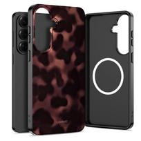 Tech-Protect Lamano MagSafe Case for Samsung Galaxy A57 5G - Black and Brown