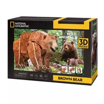 Puzzle 3D National Geographic Niedźwiedź Brunatny 86 elementów DS1096H Cubic Fun
