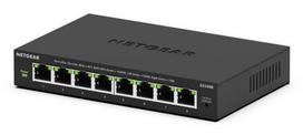 NETGEAR GS308E Managed Switch 8 Port Gigabit Ethernet LAN Switch Plus (Plug-and-Play Managed Network Switch, IGMP Snooping, QoS, VLAN, Fanless, Robust Metal Housing) Black