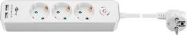 Goobay | 41264 3-Way Power Strip with Switch and USB | 3 sockets