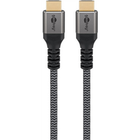 Goobay Plus Ultra High-Speed HDMI Cable, 8K @ 60Hz (gray, 1 meter)