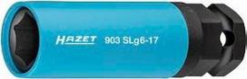 Hazet Combination wrench 903SLG-17, 1/2"" (blue, with colored sleeve, for aluminum rims, 17mm)
