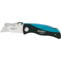 Hazet Folding knife 2157-1 (black/blue, comfort grip made of impact-resistant ABS)