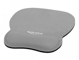 Delock Ergonomic Mousepad with Gel Wrist Rest (gray)