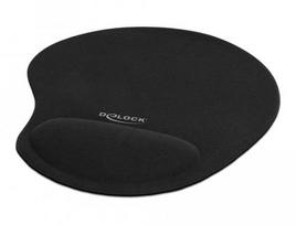 Delock Ergonomic Mouse Pad with Gel Wrist Rest (black)