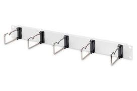 Digitus Cable management panel with steel handles for 483 mm (19") cabinets (black, 1 HE)