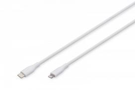 Digitus Lightning silicone connection cable, USB-C to Lightning, 1m | AK-600110-010-W