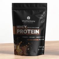 VitalHarmony Whey Protein 700g išrūgų baltymai - Sūrios karamelės