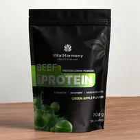 VitalHarmony Beef Protein 700g jautienos baltymai - Žalių obuolių