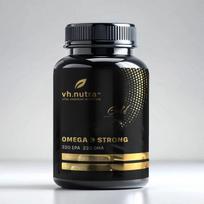 VitalHarmony VH.Nutra Omega 3 Strong – aukšta EPA 330 mg ir DHA 220 mg koncentracija (60 kapsulių)