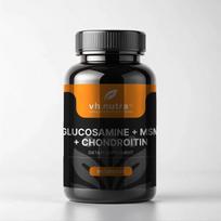 VitalHarmony VH.Nutra Gliukozaminas + MSM + Chondroitinas – sąnarių sveikatai (90 kapsulių)