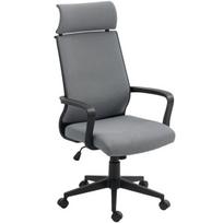 Ergonominė biuro kėdė su porankiais galvos atrama ir siūbavimo funkcija tamsiai pilka 1 vnt