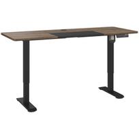 Elektrinis reguliuojamas stalas, natūralus+juodas, 140x70x72-116 cm