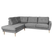 Kampinė sofa HEIVI LC pilka aksominė