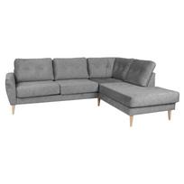 Kampinė sofa HEIVI RC pilka aksominė
