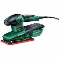 Bosch orbitinis šlifuoklis su laidu - PSS 250 AE (250 W, laikymo dėklas, P80, P120, P180 abrazyviniai diskai)