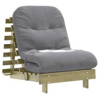 Futono sofa-lova su čiužiniu, 70x206x11cm, impregnuota pušis, 70 x 206 x 11 cm