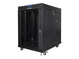 Lanberg | Rack cabinet 19" free-standing 15U/800x1000 (flat pack) with glass door, LCD | FF01-8015-12BL | Black